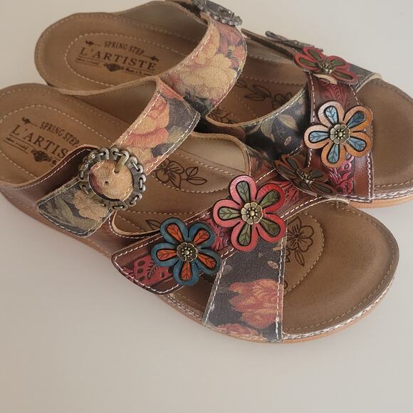 Women's L'Artiste By Spring Step Wedge Sandals New no tags. Sz 39 EUR, US 8-8.5 - Picture 11 of 11